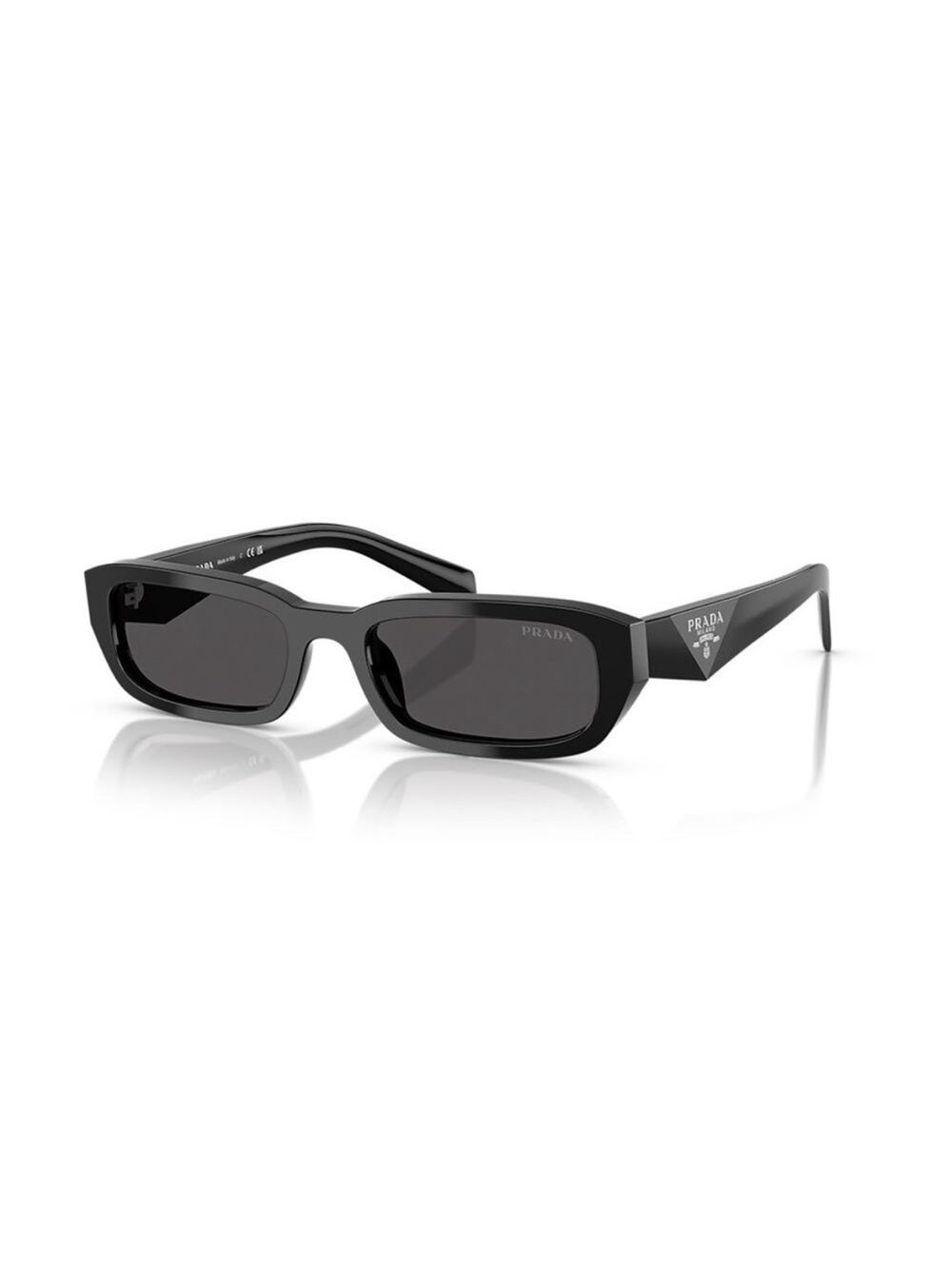 Prada Black Rectangular-Edge Sunglasses